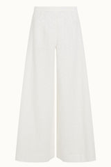 Palazzo Pants Rosa Broderie Anglaise - White