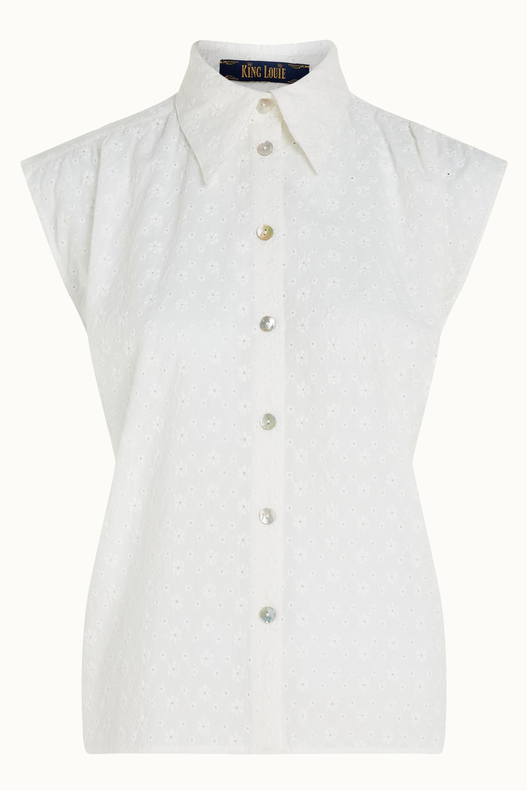 Remi Blouse Rosa Broderie Anglaise - White