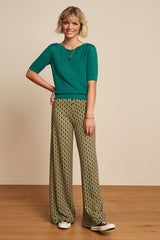 Sara Pants Indy - Delphinium Green