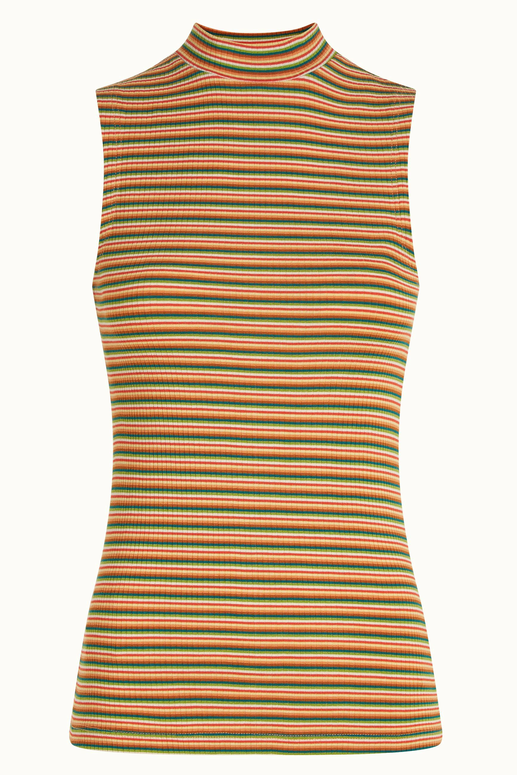 Turtle Top Boxy Stripe - Ponderosa Green