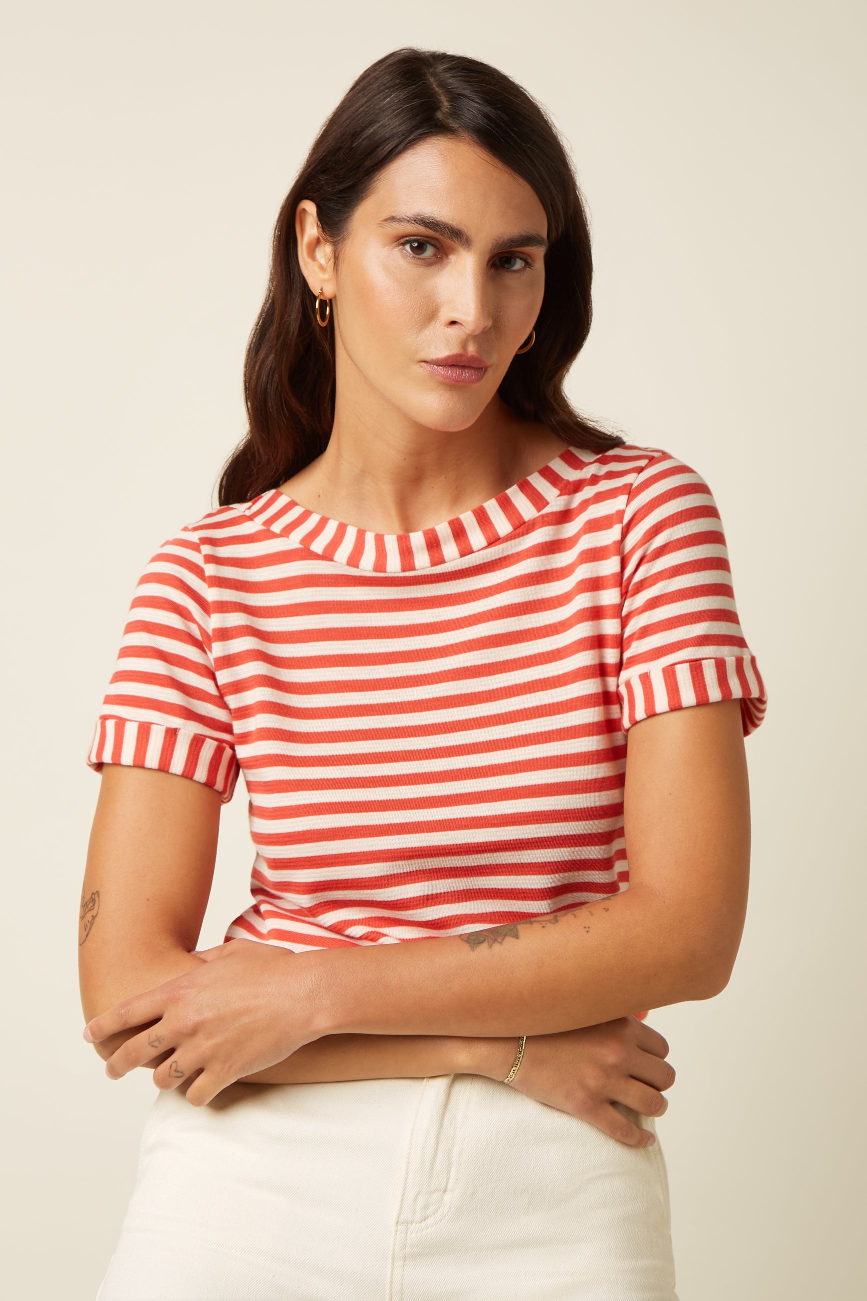 Boatneck Top Chopito Stripe - Summer Fig