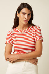 Boatneck Top Chopito Stripe - Summer Fig