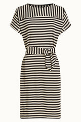 Vera Tunic Dress Chopito Stripe - Black