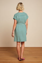 Vera Tunic Dress Chopito Stripe - Ponderosa Green