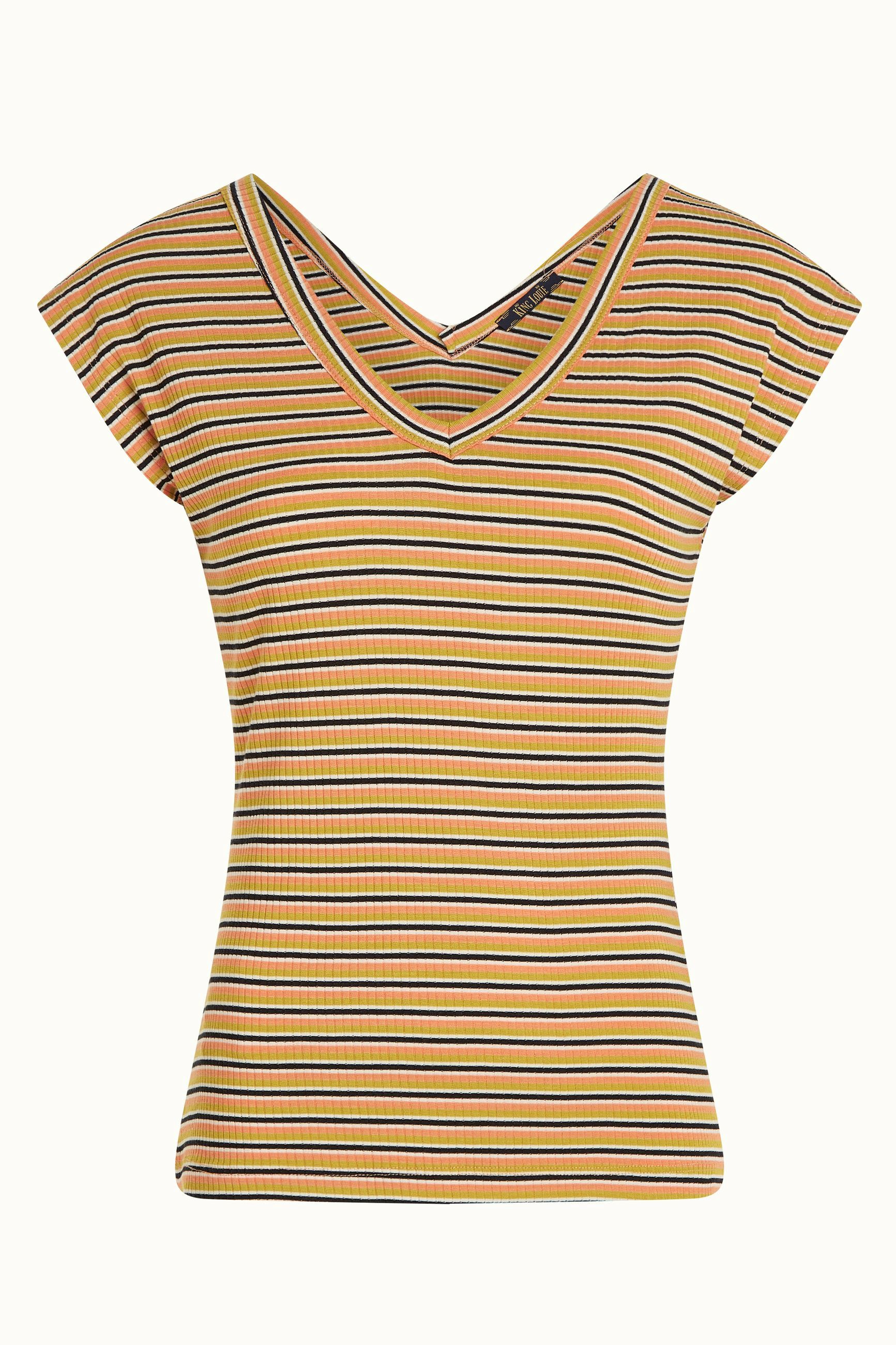 Double V Top Gardena Stripe - Black