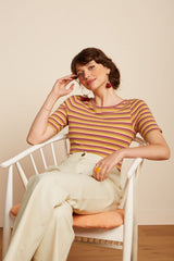 Lily Tee Cleo Stripe - Cream