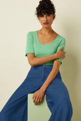Carice Top Uni Rib - Minty Meadow
