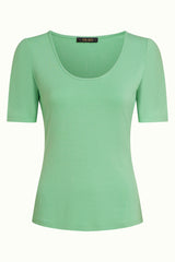 Carice Top Uni Rib - Minty Meadow