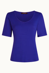 Carice Top Uni Rib - Bluing