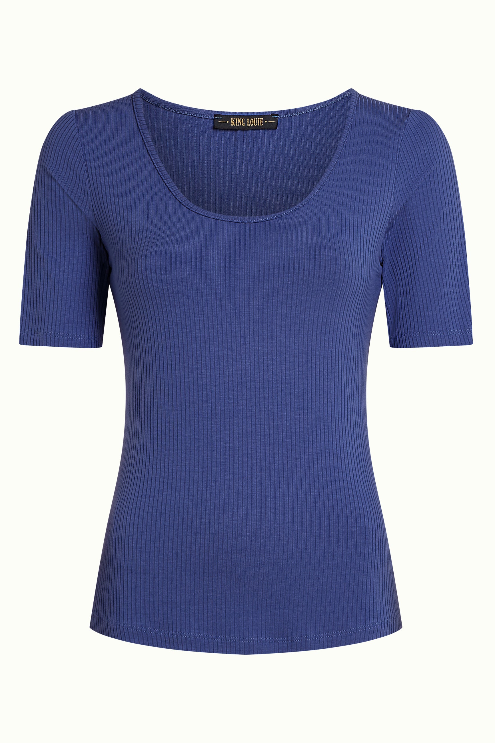 Carice Top Uni Rib - Amparo Blue