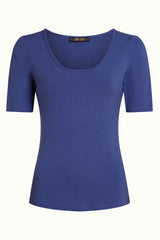 Carice Top Uni Rib - Amparo Blue