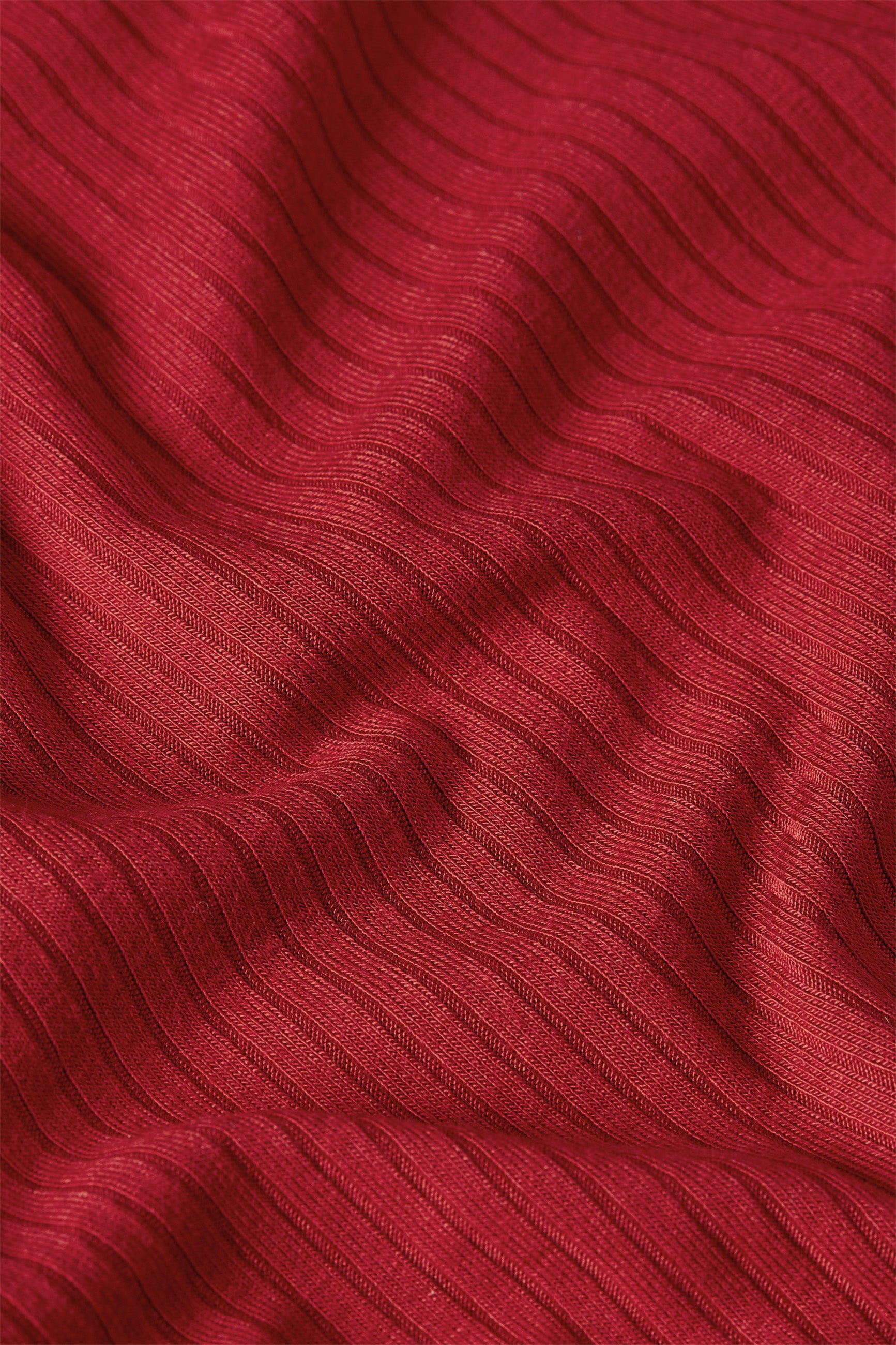 Carice Top Uni Rib - Chili Red
