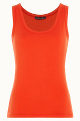 Brigitta Top Uni Rib - Sun Orange