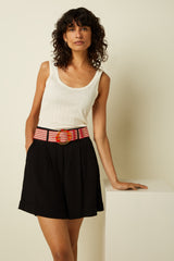 Striped Belt - Chili Red