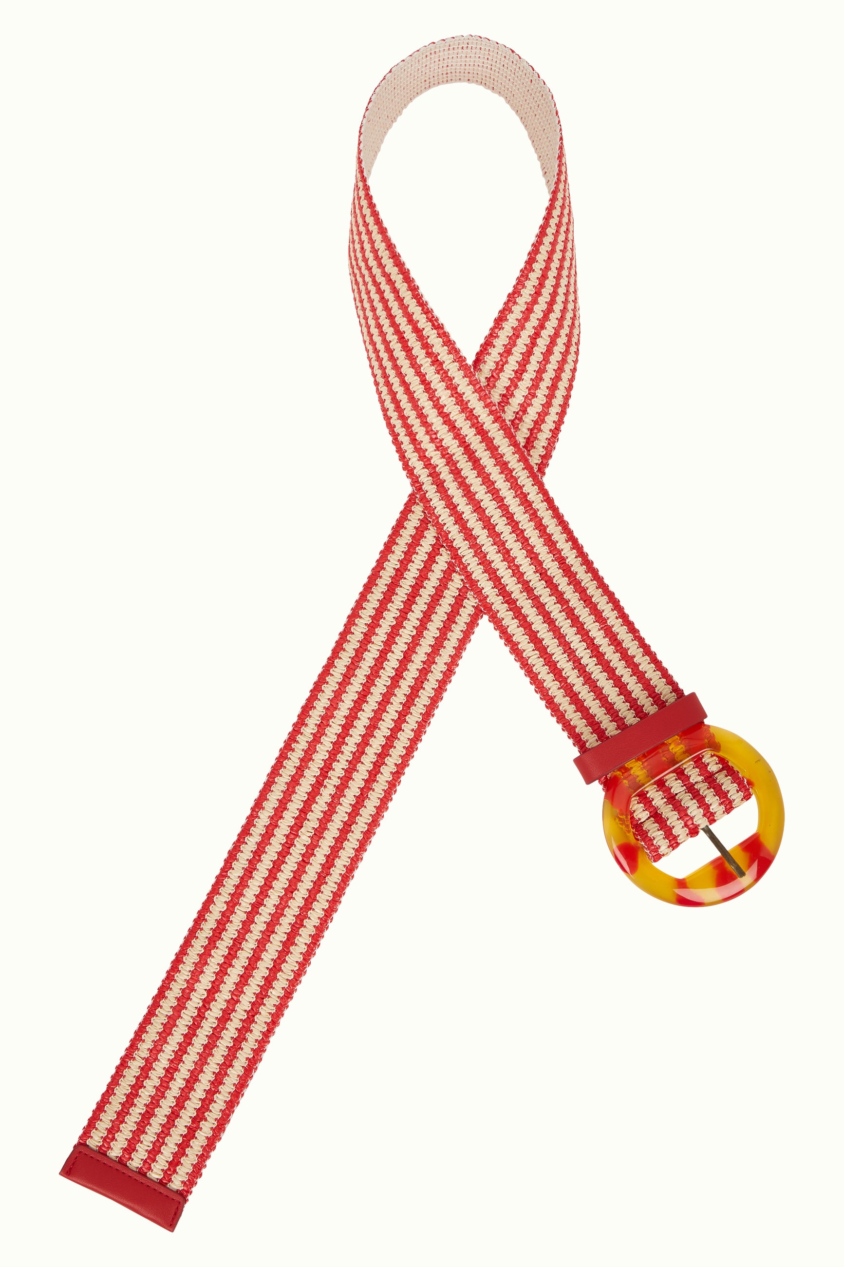 Striped Belt - Chili Red