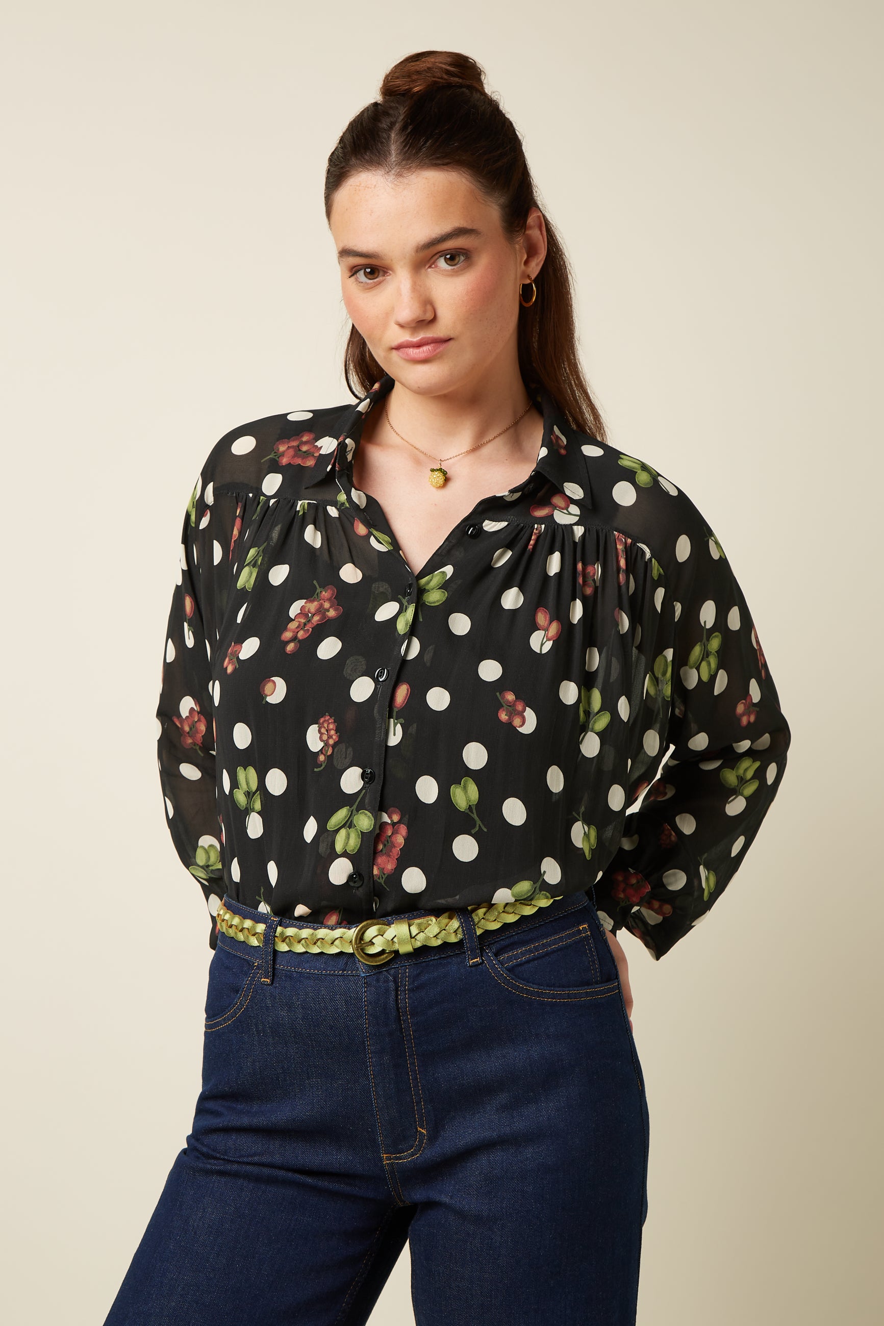 Glitter Braid Belt - Green Envy