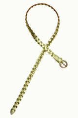 Glitter Braid Belt - Green Envy