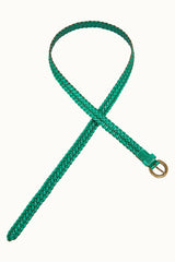 Glitter Braid Belt - Aqua Green