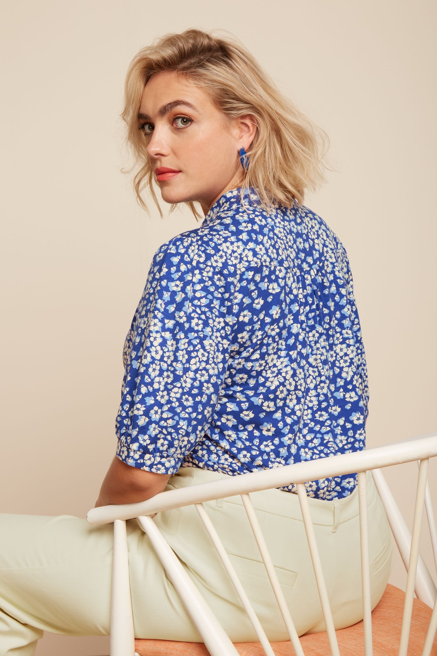 Carina Blouse Mercy - Deep Ultramarine