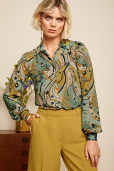 Carina Blouse Frenzy - Dusty Turquoise