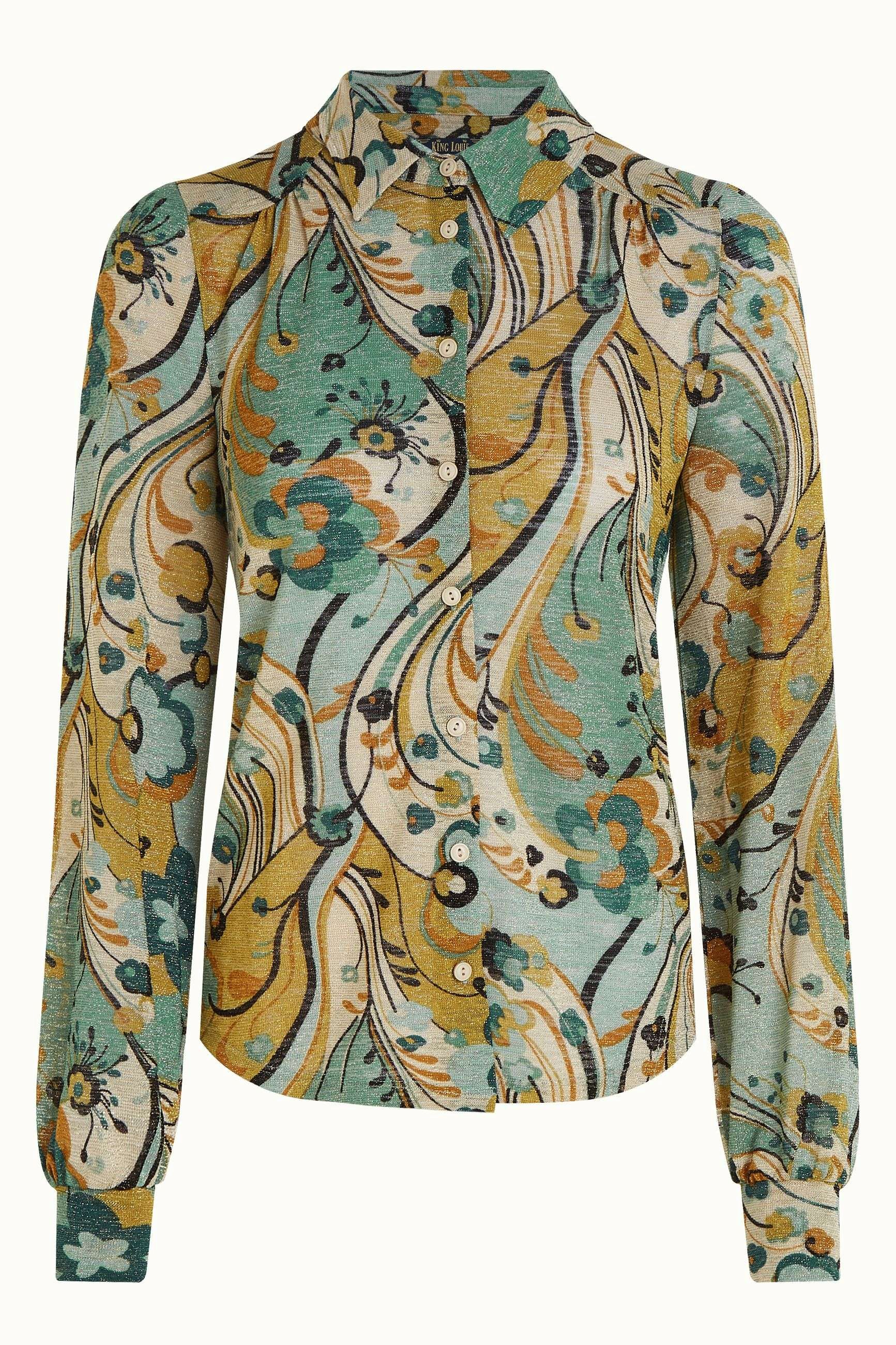 Carina Blouse Frenzy - Dusty Turquoise