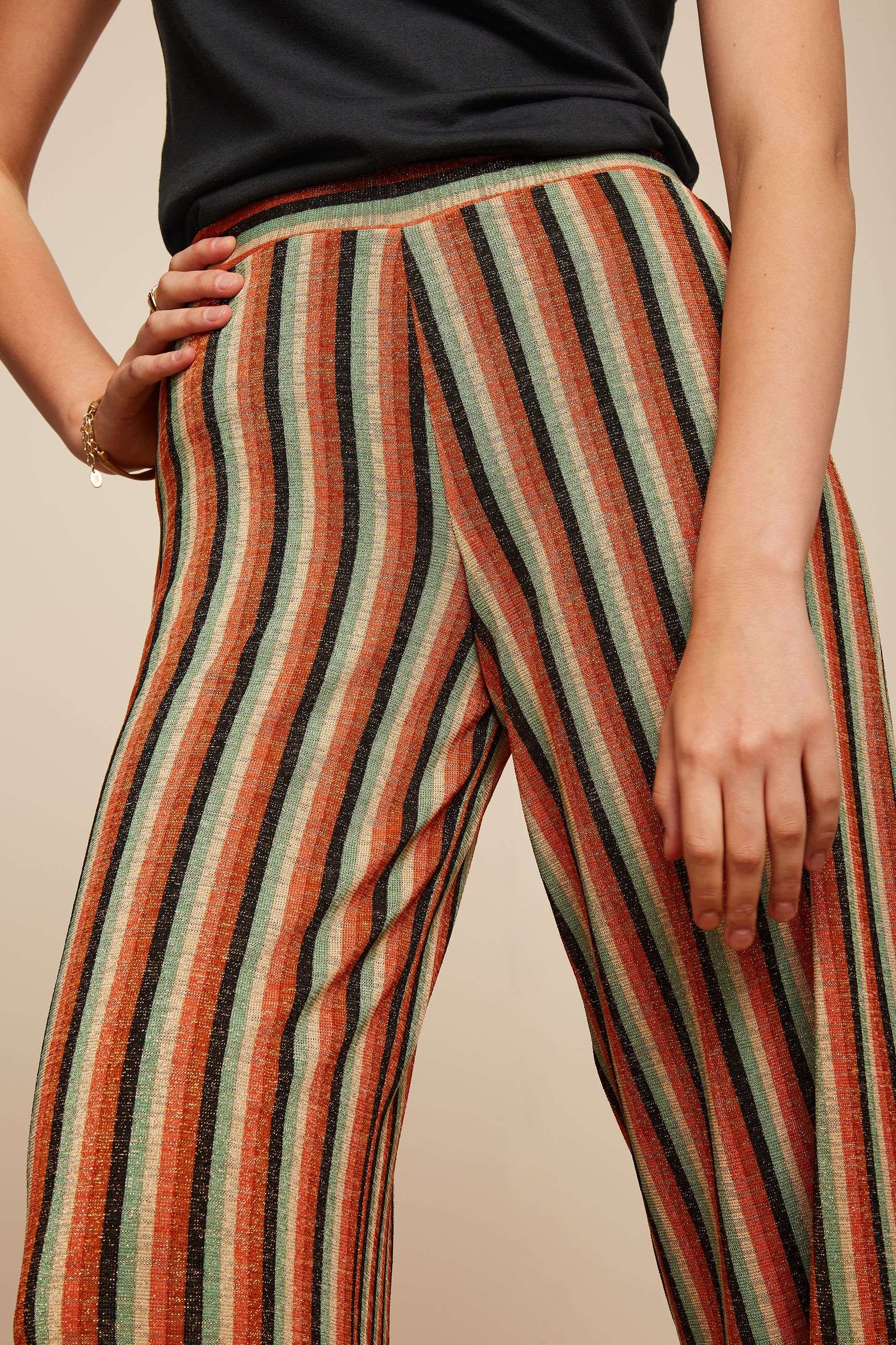 Sara Pants Piso Stripe - Black