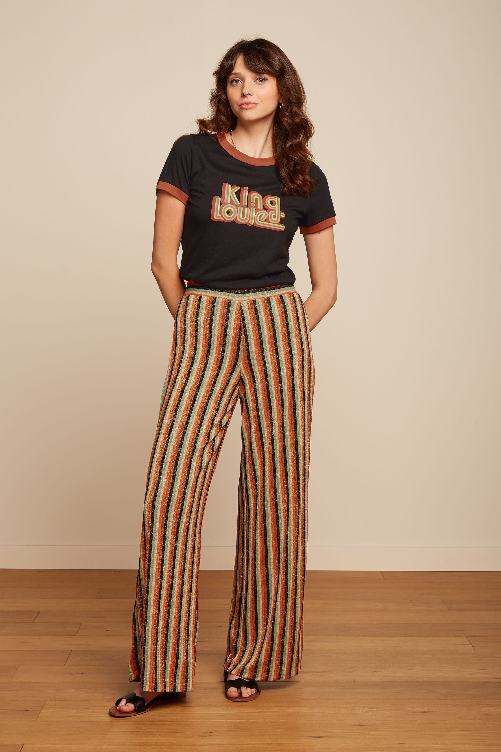 Sara Pants Piso Stripe - Black