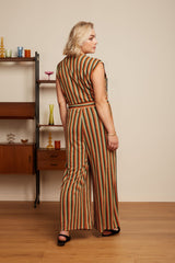 Mary Jumpsuit Piso Stripe - Black