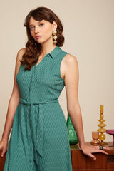 Nova Dress Manelli Jacquard - Smoke Green