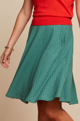 Serena Skirt Manelli Jacquard - Smoke Green