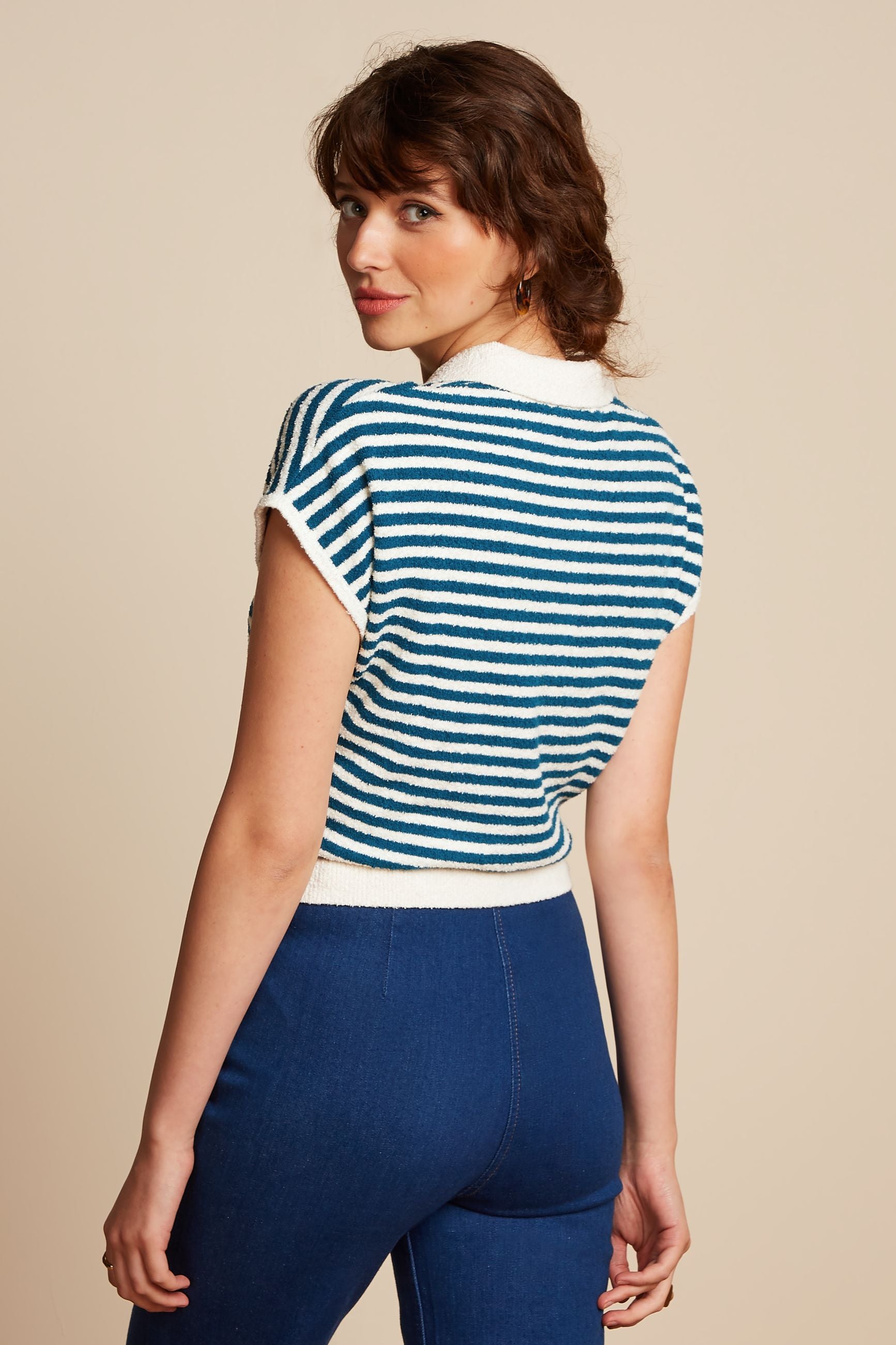 Ann Polo Top Dee Dee - Lapis Blue