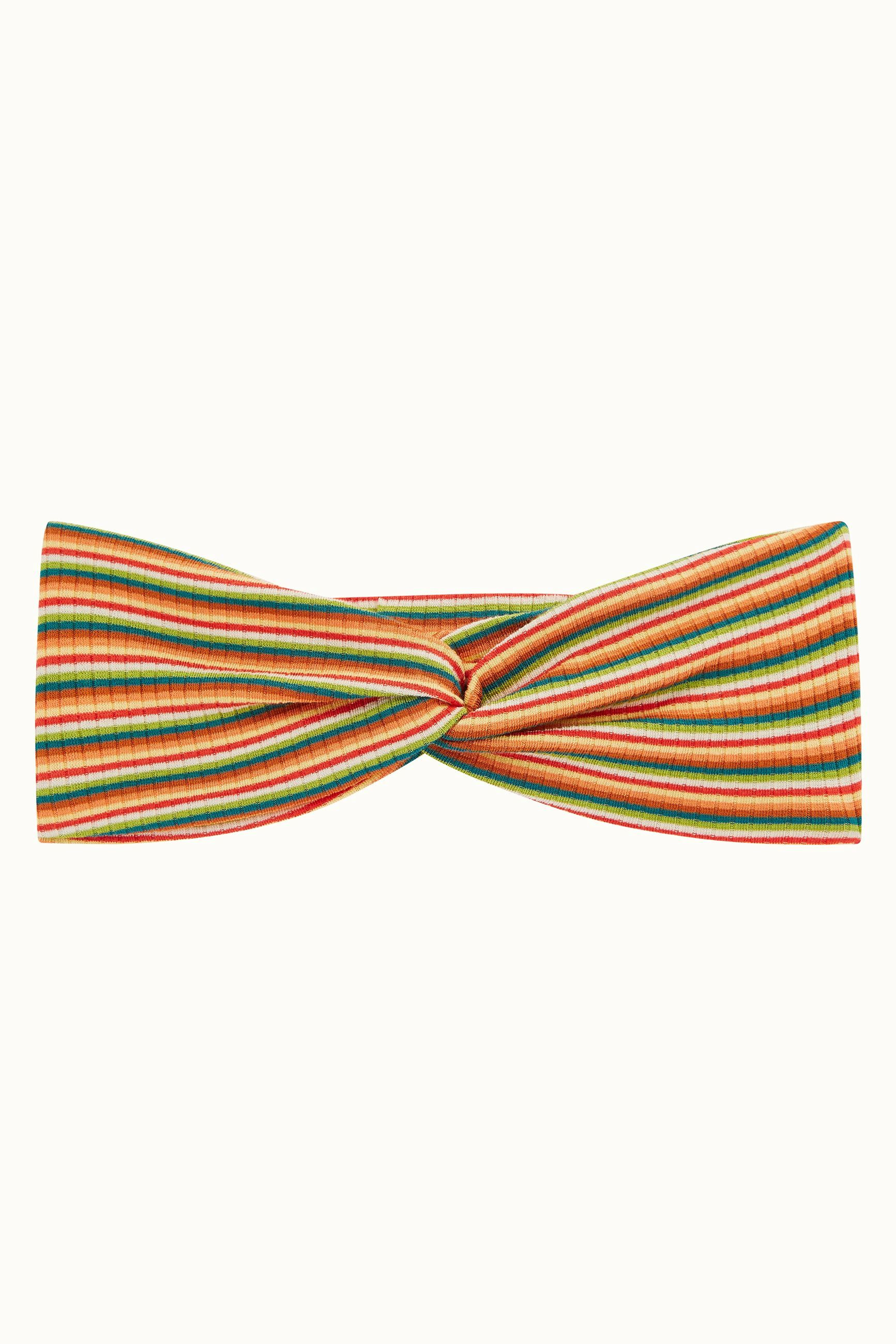 Twist Hairband Boxy Stripe - Ponderosa Green