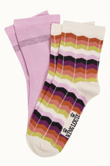 Half Socks 2-Pack Sunset - Sheer Lilac