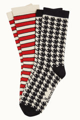 Socks 2-Pack Port Stripe - Cream