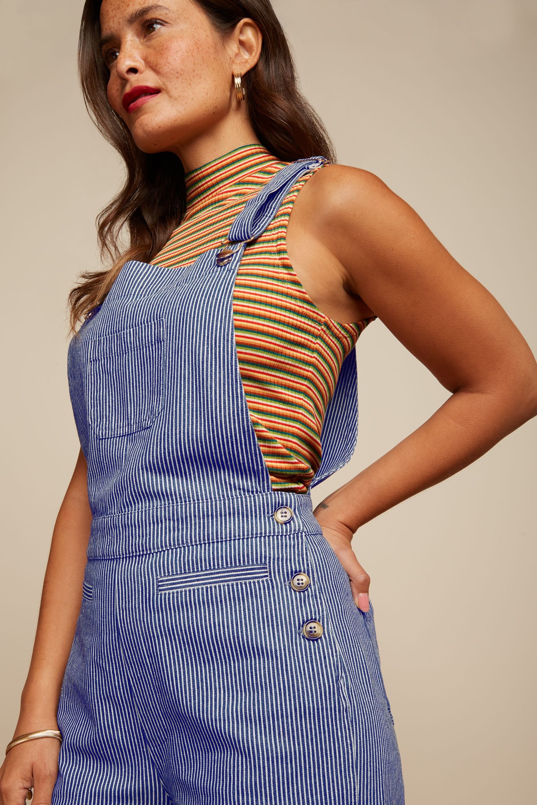 Salopette Osei Stripe - Denim Blue