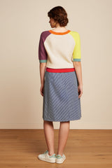 Mary Skirt Osei Stripe - Denim Blue