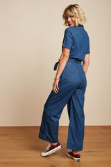 Gracie Jumpsuit Chambray - Denim Blue