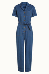 Gracie Jumpsuit Chambray - Denim Blue