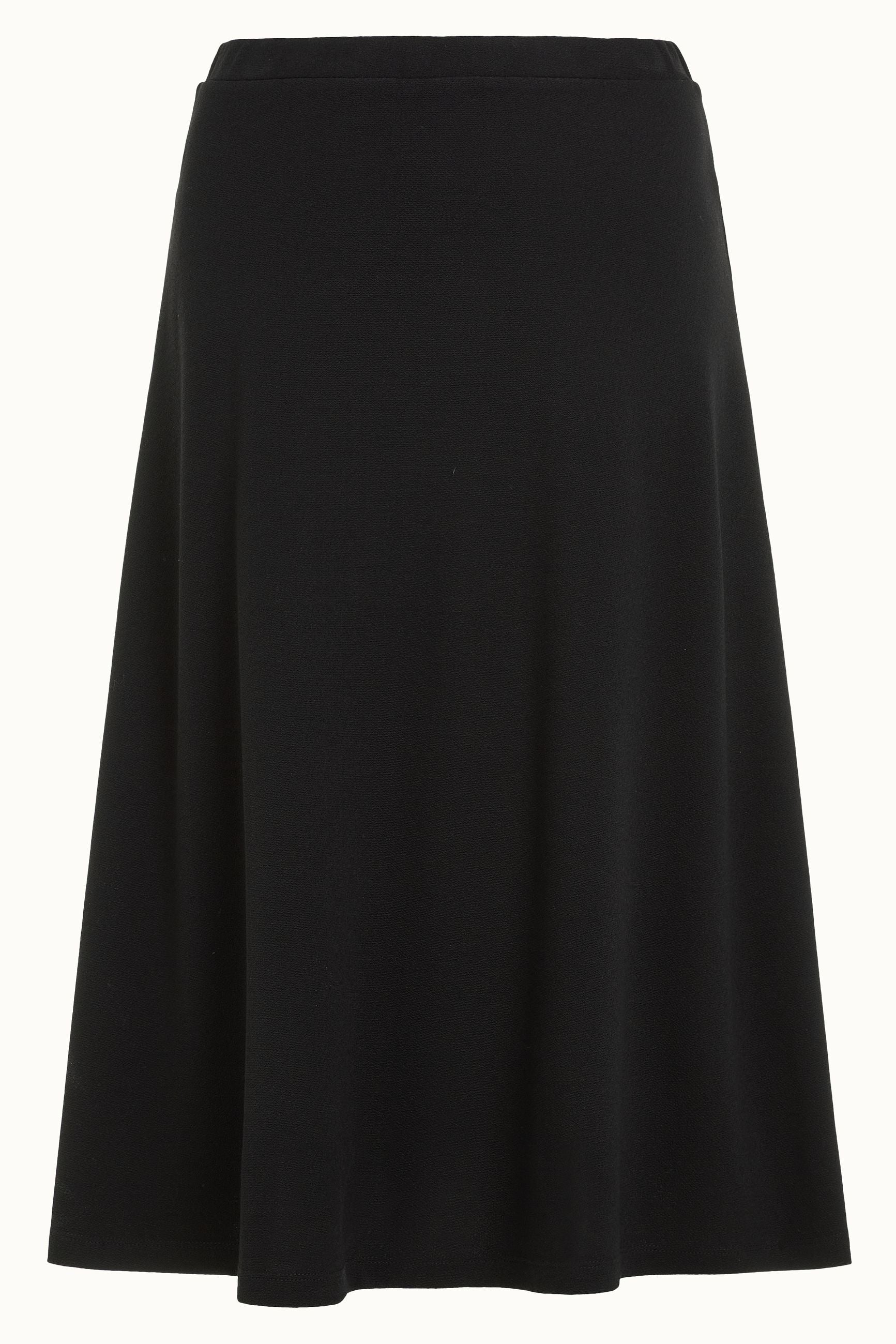 Juno Midi Skirt Milano Crepe - Black