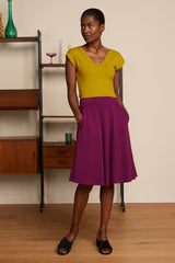 Serena Skirt Milano Crepe - Caspia Purple