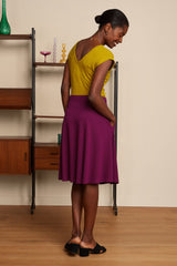 Serena Skirt Milano Crepe - Caspia Purple