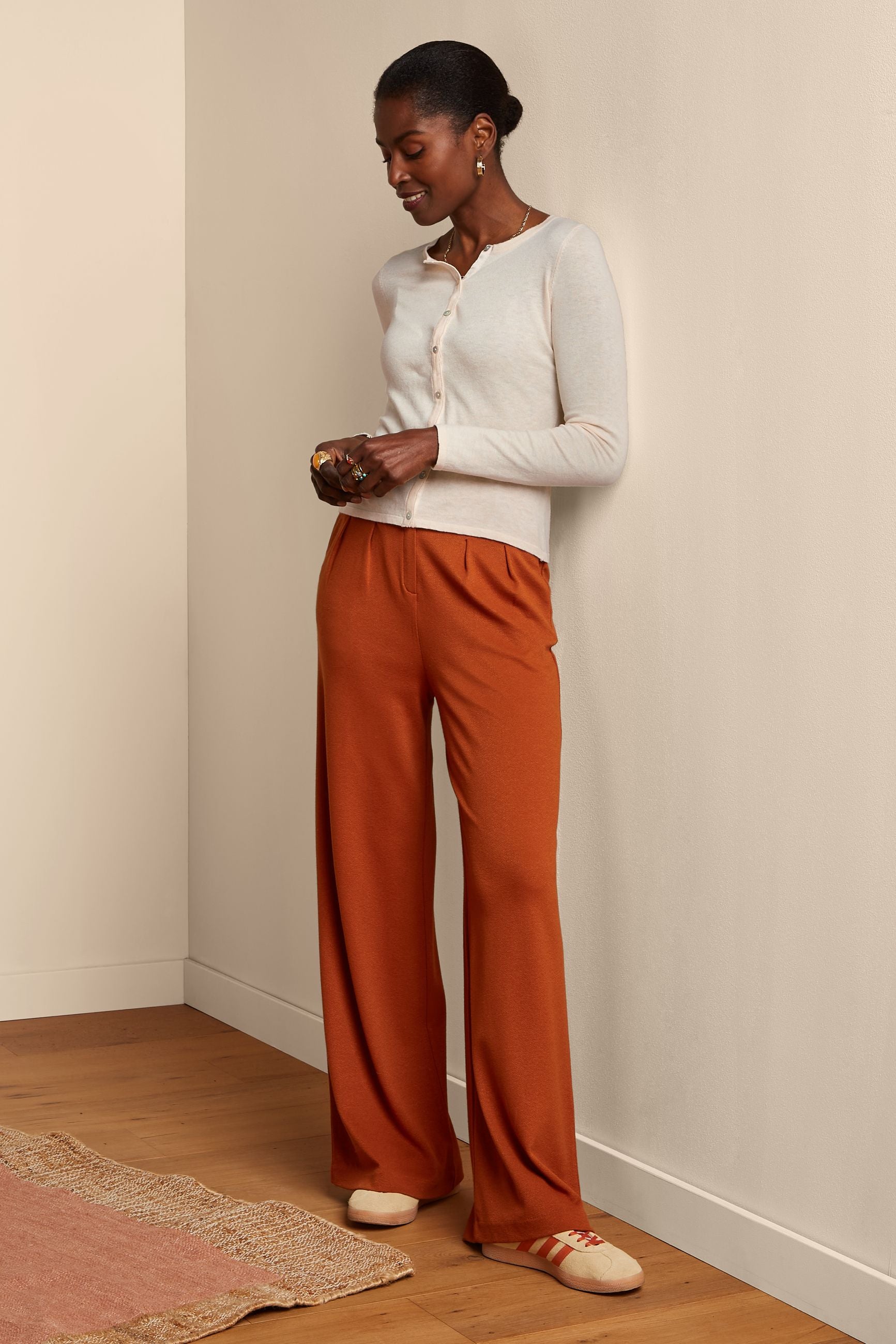 Fintan Pants Milano Crepe - Caramel