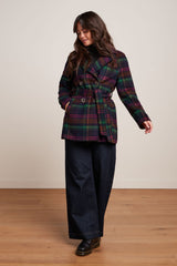 Maura Coat Brit Check - Estate Blue