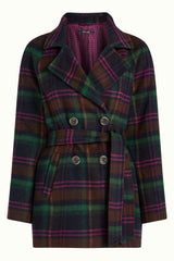 Maura Coat Brit Check - Estate Blue