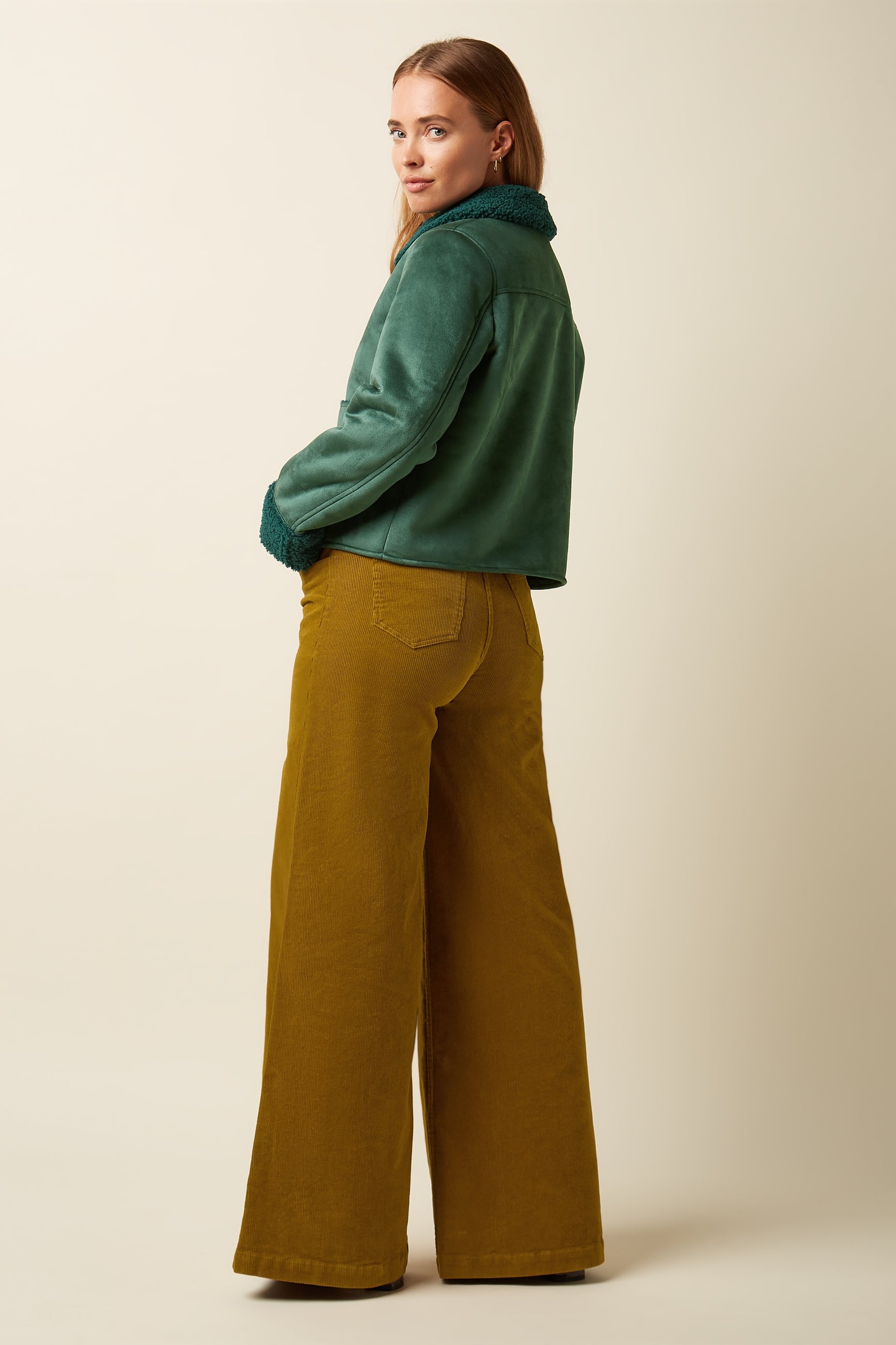 Dina Jacket Lammy - Pine Green