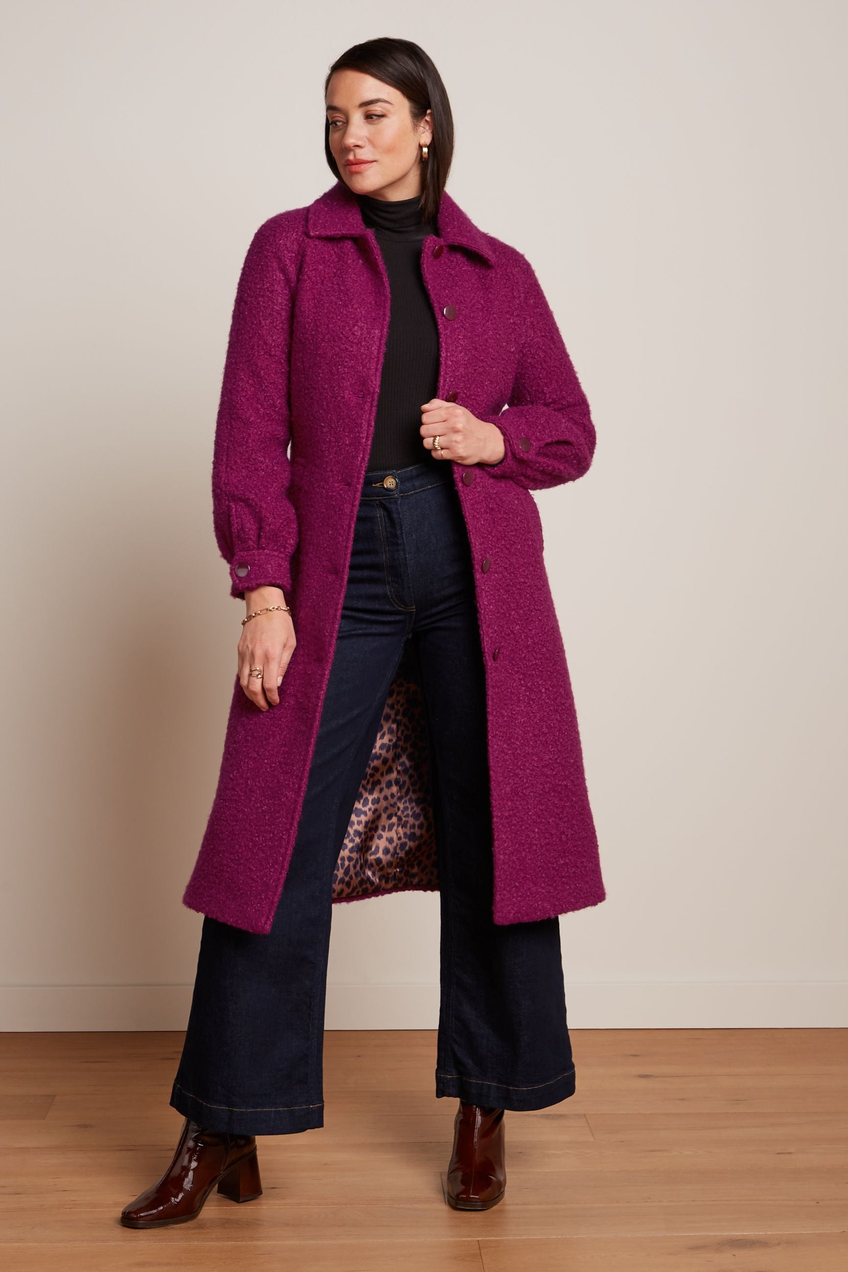 Rachel Puff Coat Memphis - Wild Fuchsia