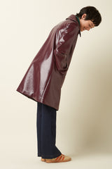 Anais Coat Shine - Bordeaux Red