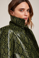 Patti Coat Viper - Olive Green