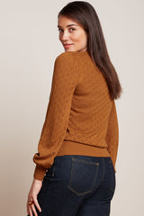 Bell Yoke Top Heart Ajour - Maple Orange