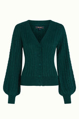 Cardi V Farfalle - Pine Green